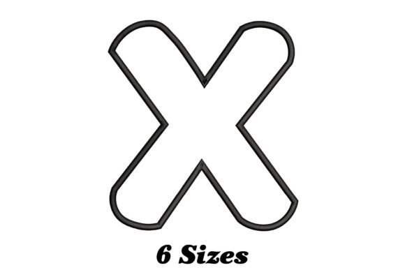 Alphabet Letter X Outline: A Seasonal Embroidery Gem