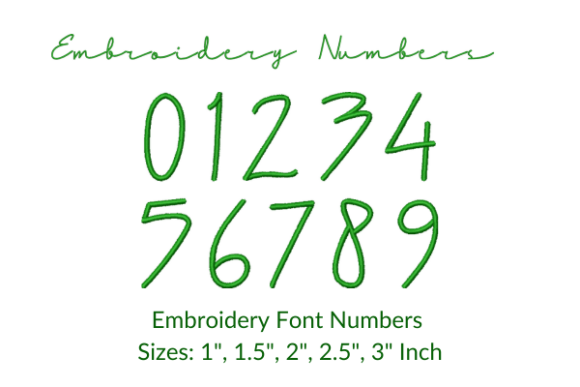 Gistesy Number Fonts Embroidery Design