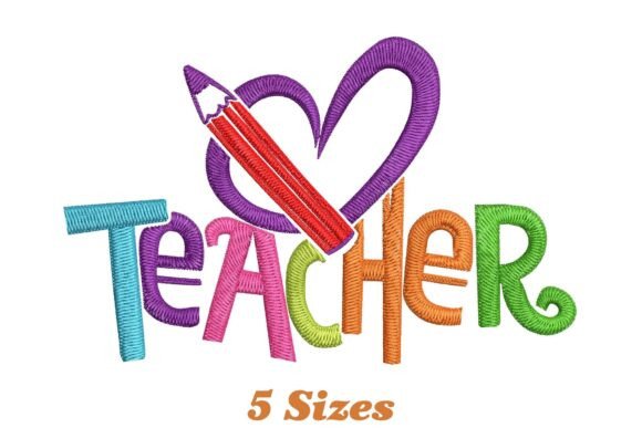 Love Teacher: A Charming Embroidery Design for Meaningful Gifts