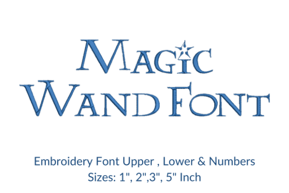 Magic Wand Fonts Embroidery Design