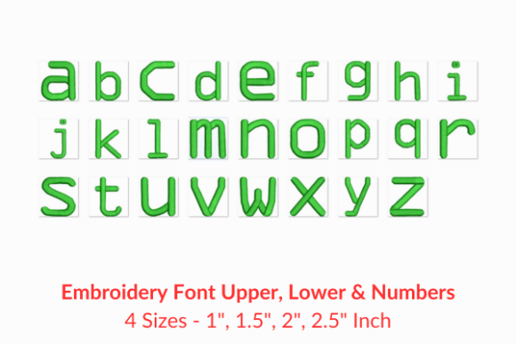 Microscan Fonts Embroidery Design