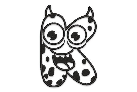 Monster Alphabet Letter K: A Whimsical, Gift-Ready Embroidery Design