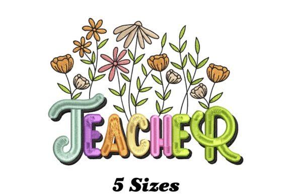 Retro Floral Teacher