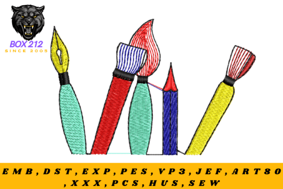 School Spirit Embroidery Design