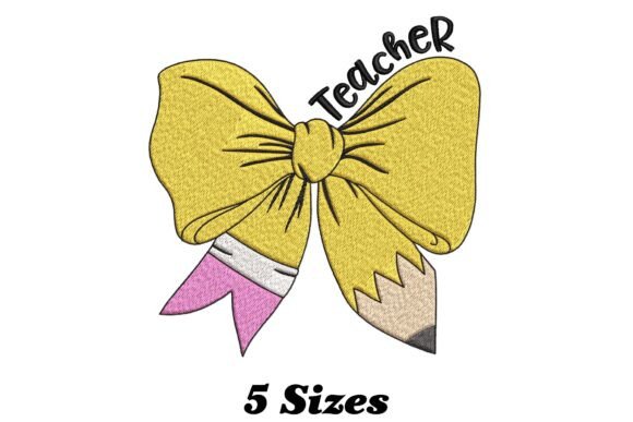 Teacher Pencil Bow