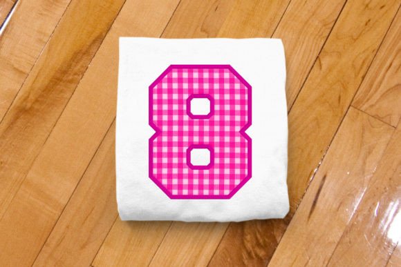 Varsity Number 8 Applique Embroidery